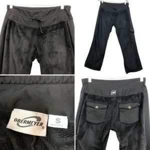 Obermeyer Women’s Small Black Furry Fleece Pants Back & Leg Pockets